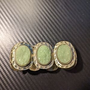 Green Stone Stretch Bracelet